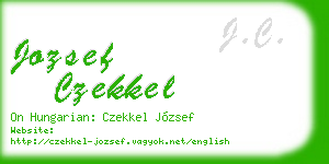 jozsef czekkel business card