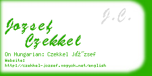jozsef czekkel business card
